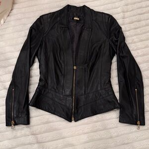 Leather jacket purchased in Rome, Italy